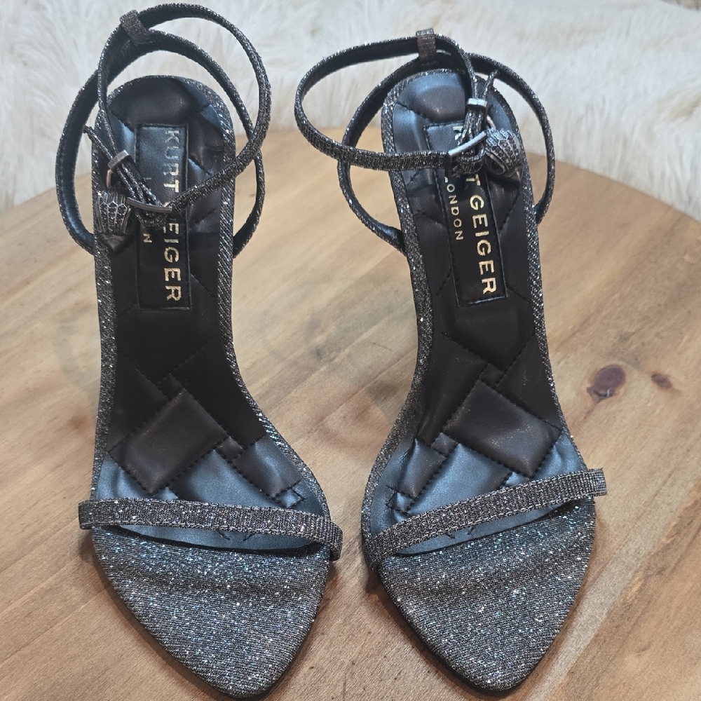 Kurt Geiger Glitter Heels - Silver